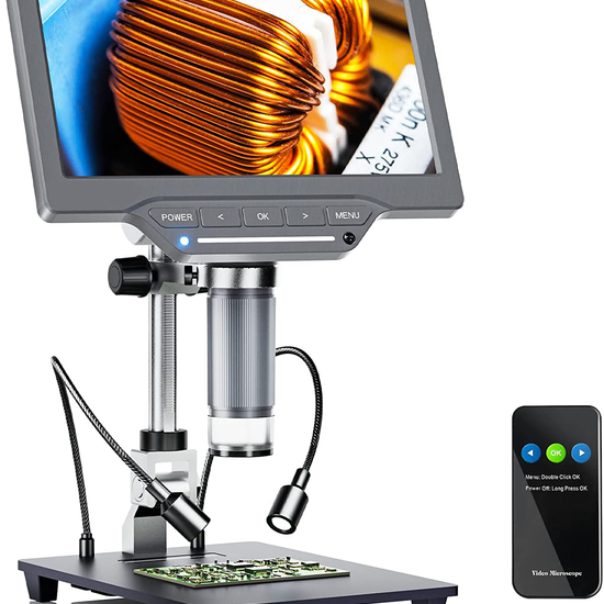 7" LCD Digital Micrscope, Coin Microscope for Error Coins, Coin Magnifier with Light & Screen